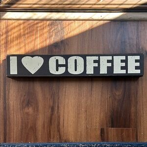 Rustic Black and White Coffee Sign